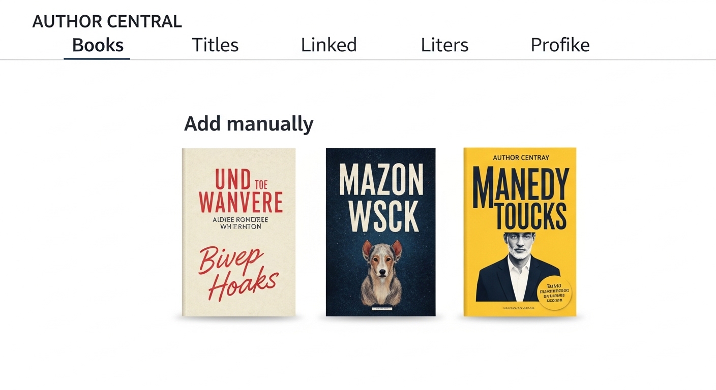 Author Central Books tab showing claimed book covers linked to author profile