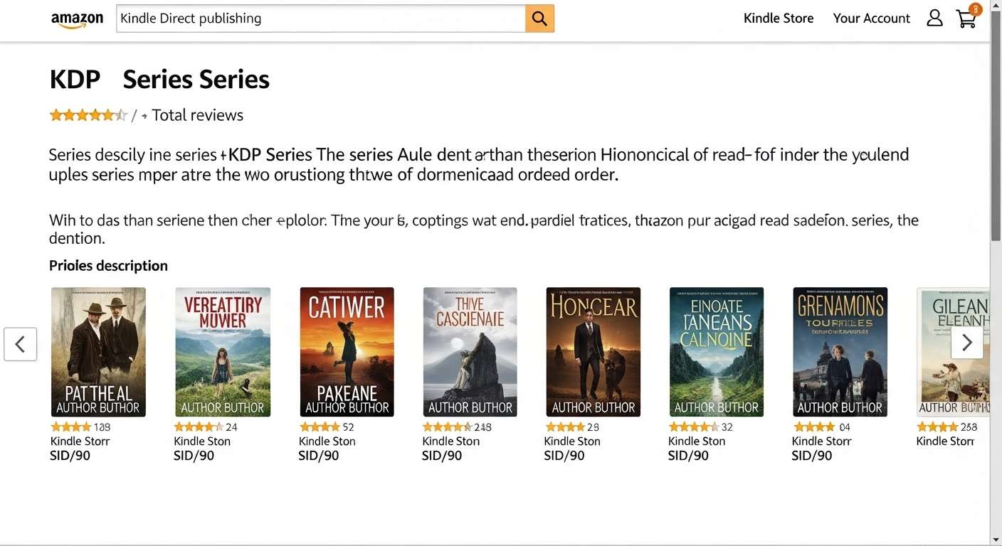 Amazon product page showing Kindle and Paperback editions both linked in a book series