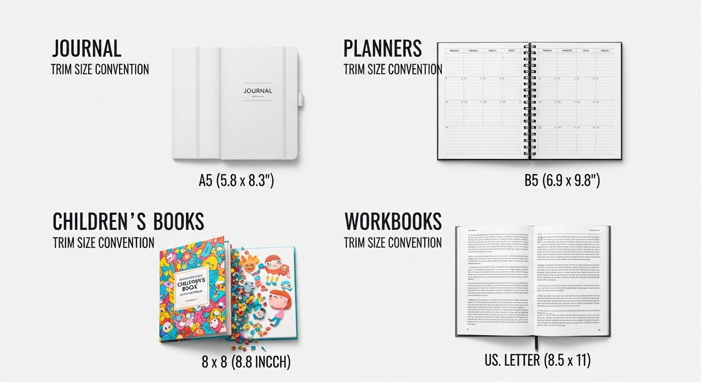 KDP specialty trim sizes — journals, workbooks, children's books and large format Amazon KDP