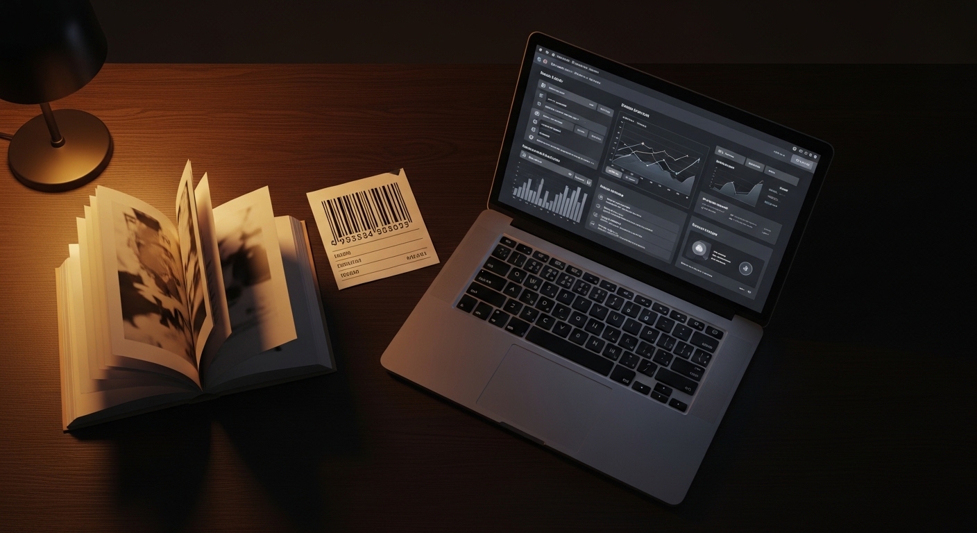 KDP author deciding between free and paid ISBN at their publishing desk