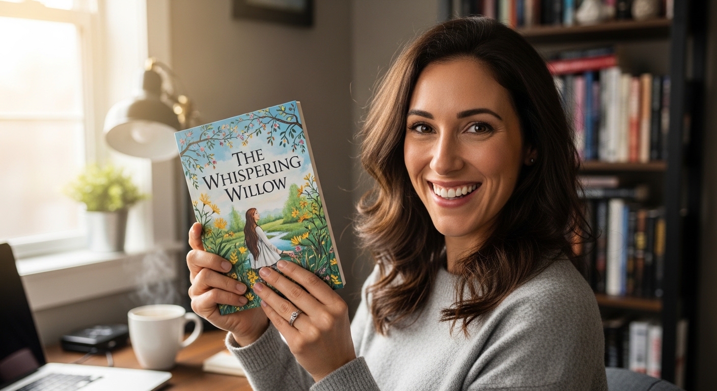 Amazon KDP publishing setup — laptop with KDP dashboard on dark desk with coffee and notebook